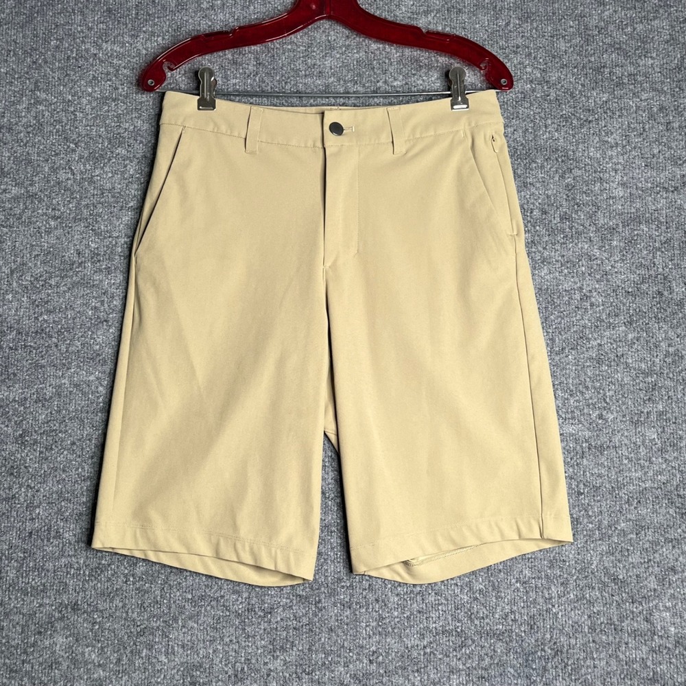 Lululemon Commission Shorts Mens 28 Khaki Tan Chino Golf Performance